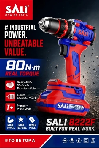 SALI Brushless Storm introducerar högpresterande 8222F borstlös sladdlös borr...